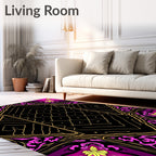 Ornate Geometric 2 Tone Floral Rug