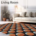Retro Circles Pattern Rug