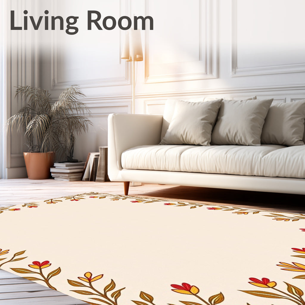 Floral Vine Botanical Art Rug