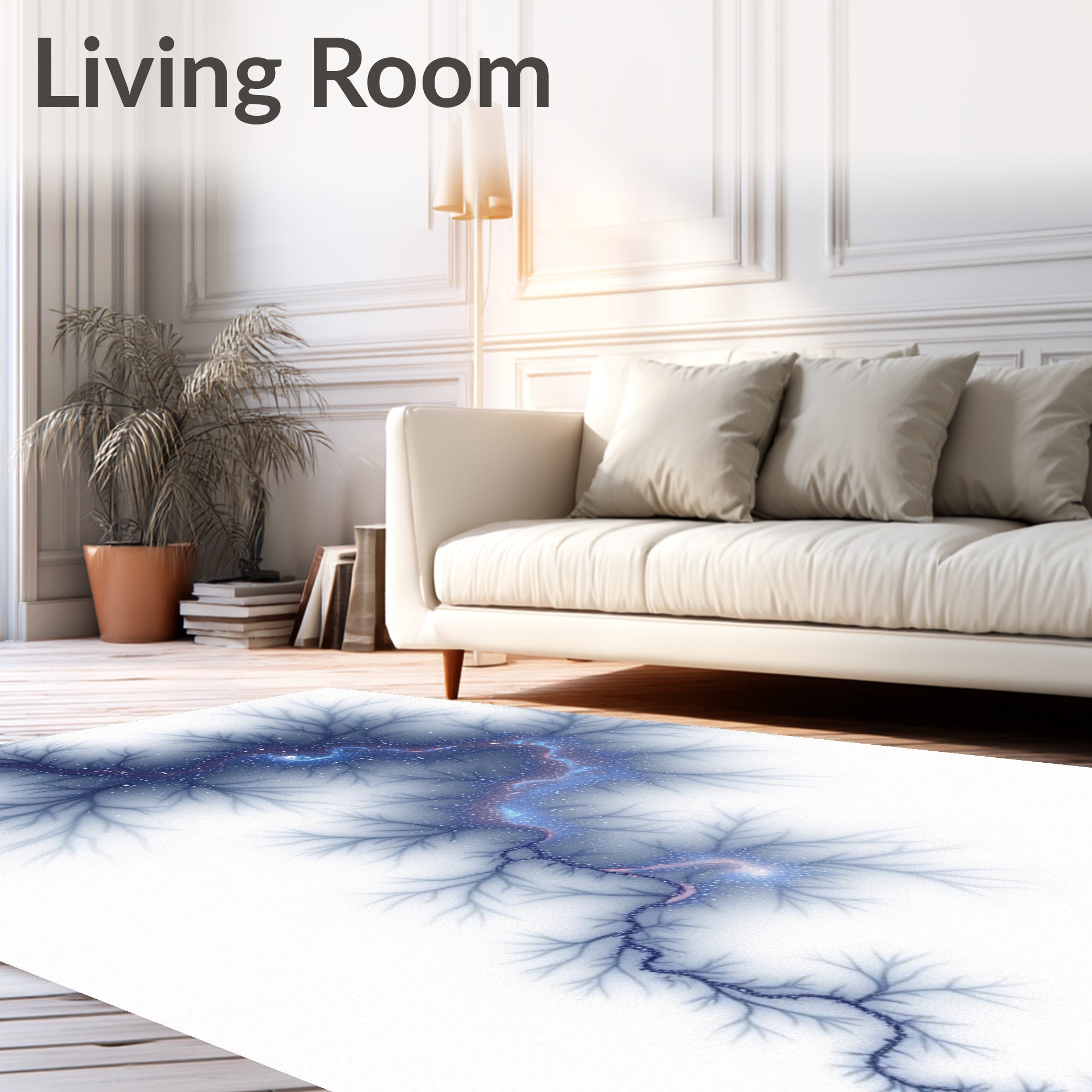 Celestial Branch Nebula Pattern Rug