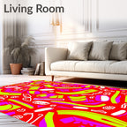 Abstract Neo-Expressionist Mixed Shapes Rug