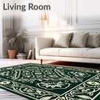 Ornate Floral Vine Decorative Rug
