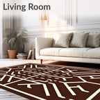 Geometric Branch Patterned Abstract Rug