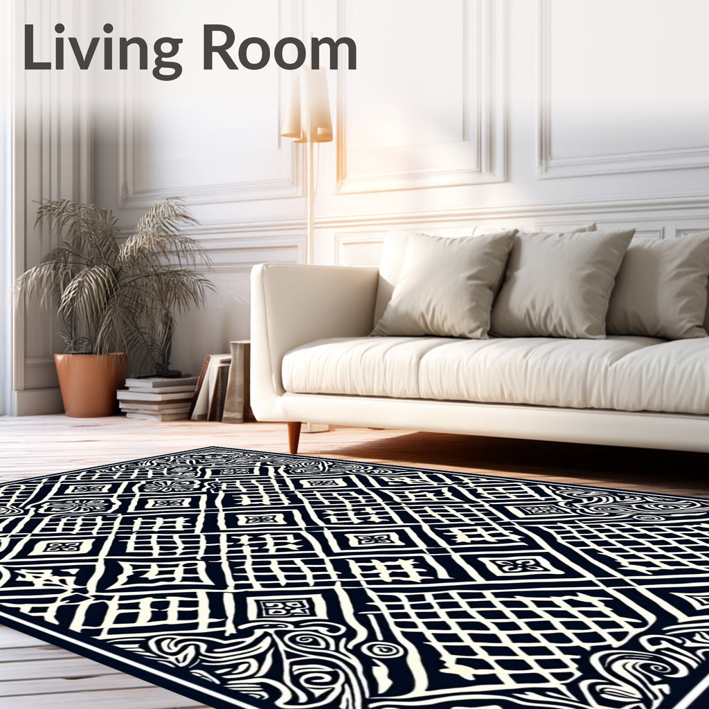 Classic Filigree Diamond Pattern Rug