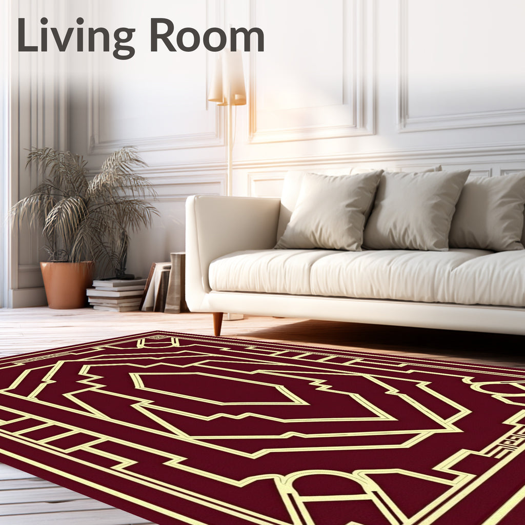 Art Deco Geometric Pattern Design Rug