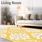 Traditional Floral Damask Pattern Rug