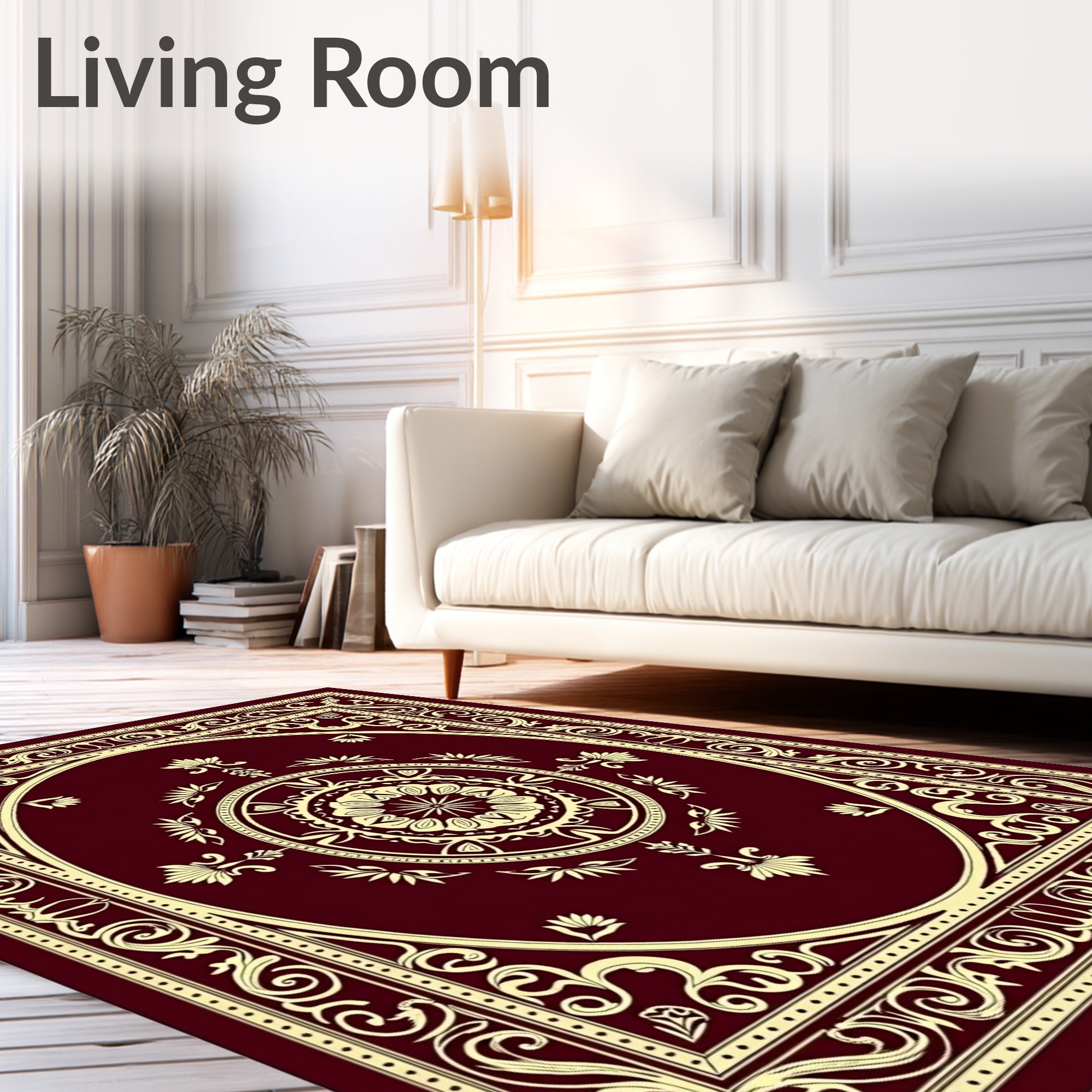 Ornate Floral Mandala Design Rug