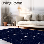 Celestial Star Constellation Pattern Rug