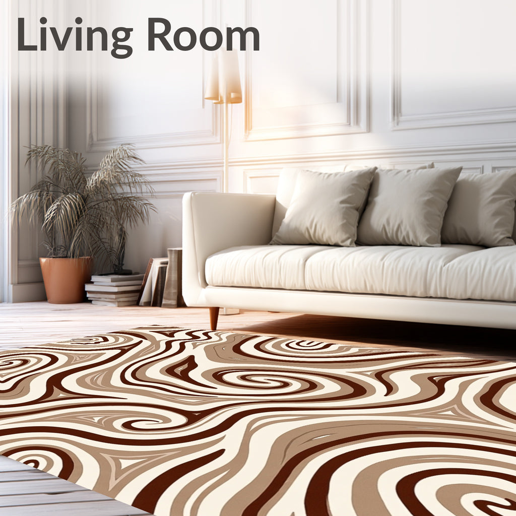 Mottled Swirl Earth Tones Rug