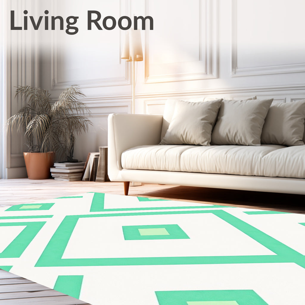 Geometric Diamond Lattice Design Rug