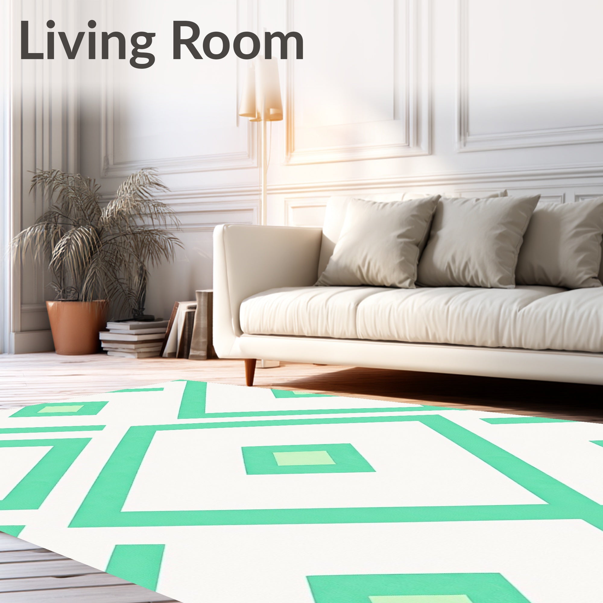 Geometric Diamond Lattice Design Rug