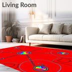 Radiant Circular Rainbow Patterned Rug
