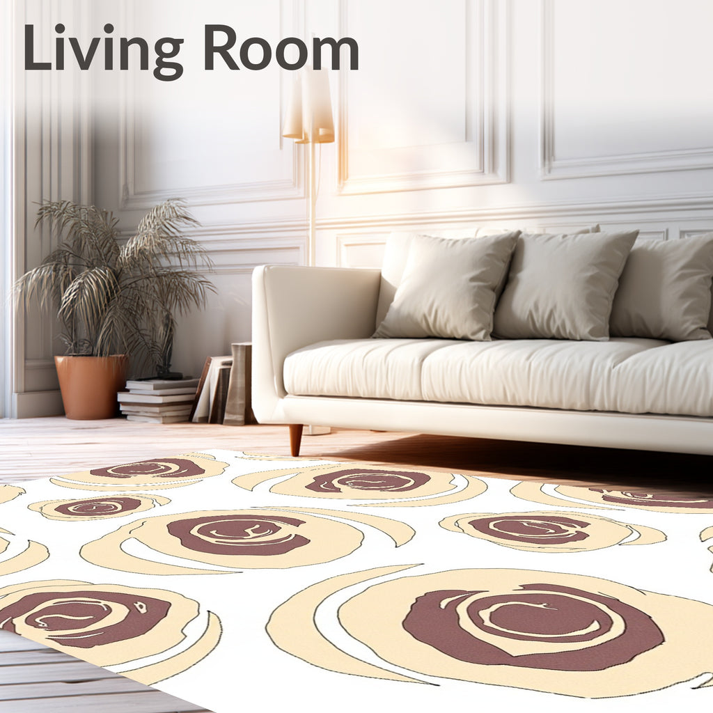Abstract Rose Pattern Design Rug