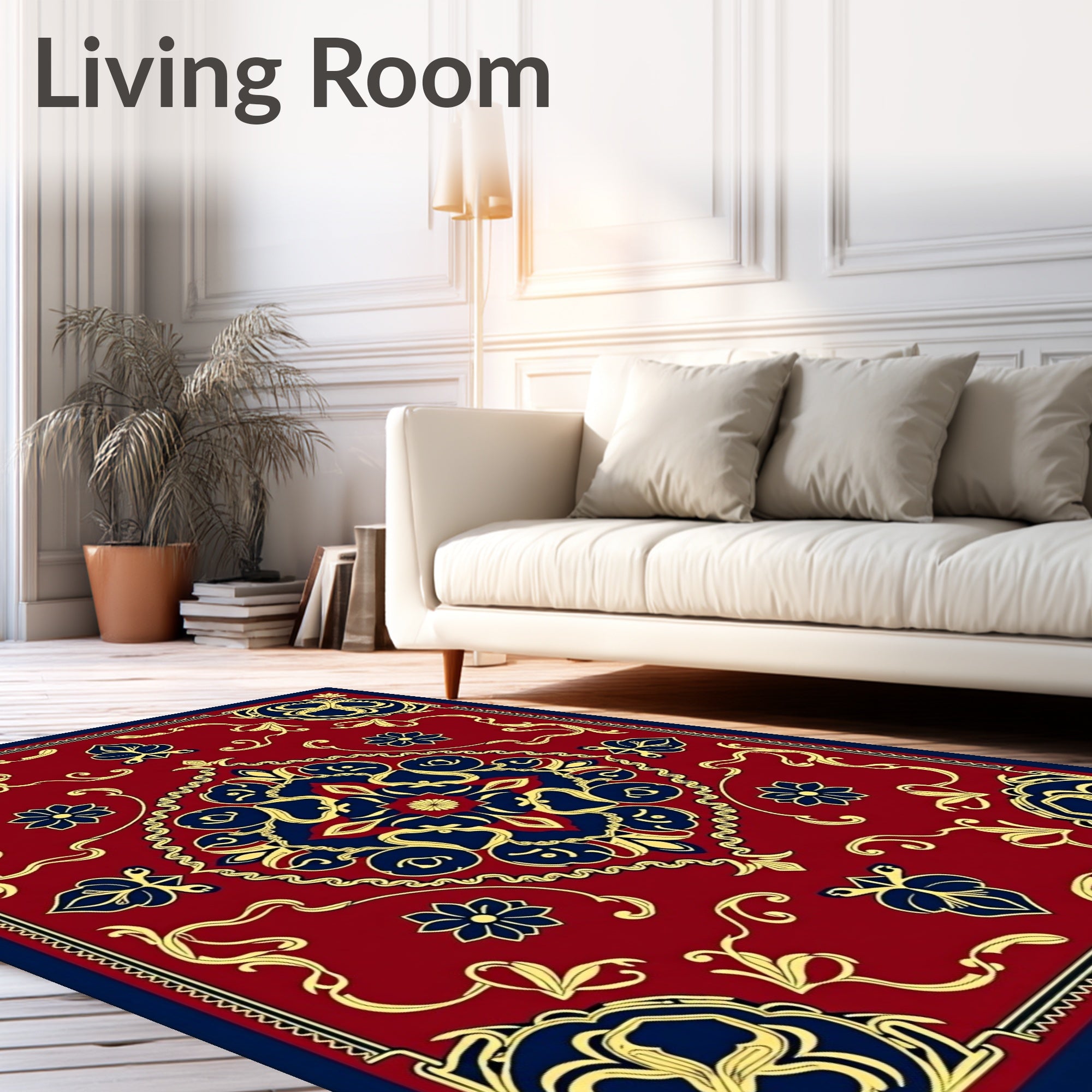 Rich Floral Medallion Pattern Rug