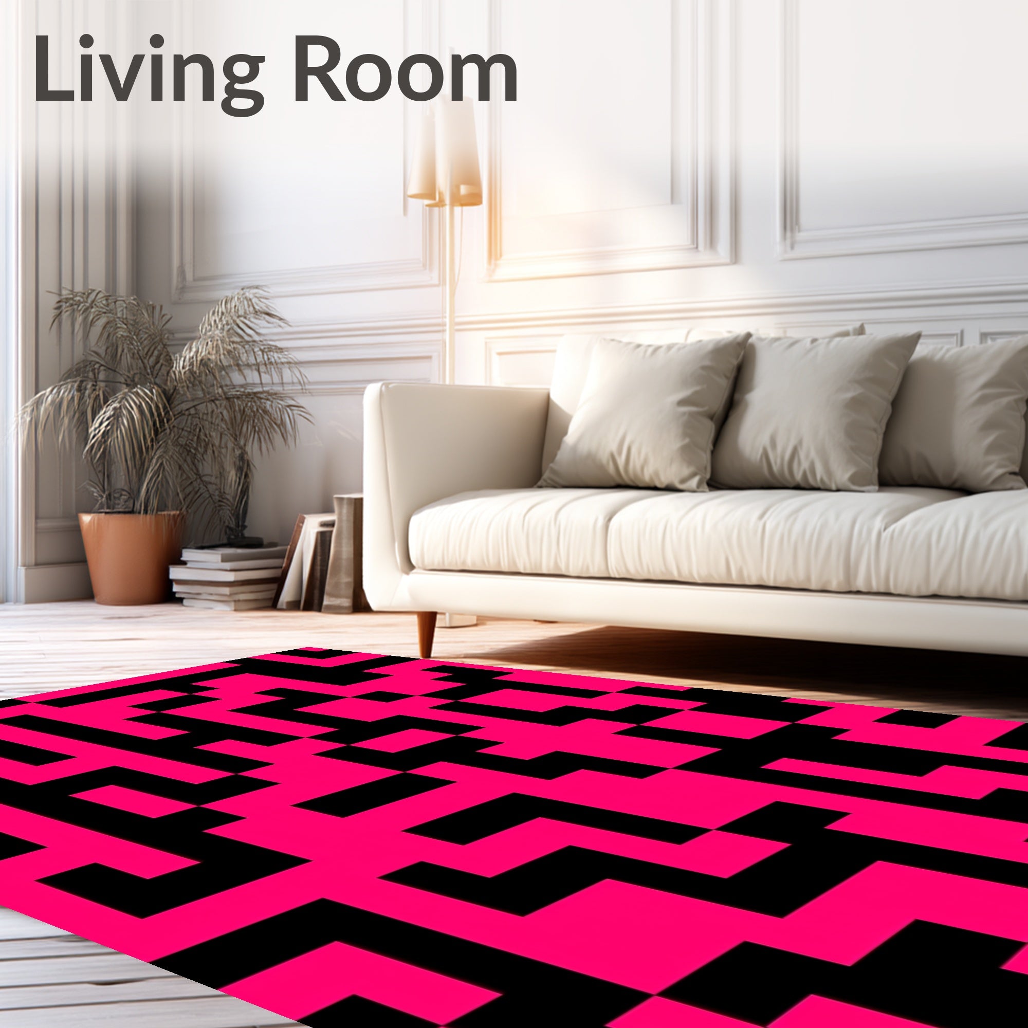 Geometric Maze Pattern Rug