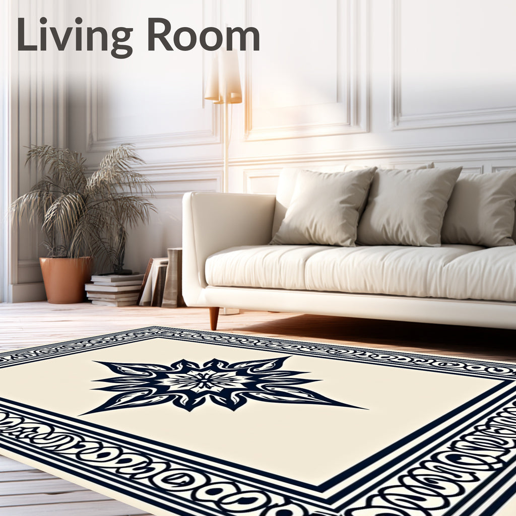 Intricate Starburst Decorative Pattern Rug