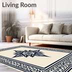 Intricate Starburst Decorative Pattern Rug