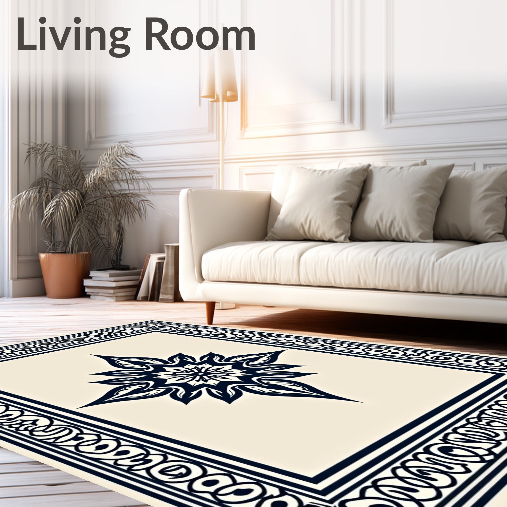 Intricate Starburst Decorative Pattern Rug