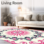 Floral Medallion Graphic Design Rug