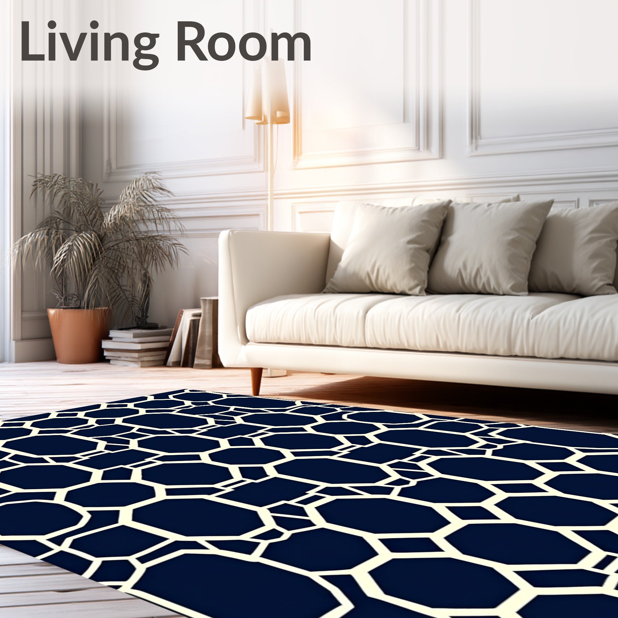 Geometric Lattice Pattern Rug