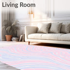 Pastel Marble Swirl Pattern Rug