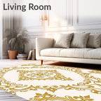 Regal Gold Ornament Pattern Rug