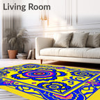 Bold Floral Medallion Bright Pattern Rug