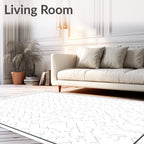 Linear Scramble Textured Graphic Rug