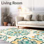 Mandala Floral Patterned Area Rug