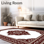 Classic Floral Medallion Border Design Rug