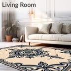 Ornate Mandala Floral Pattern Rug