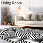 Geometric Maze Pattern Rug