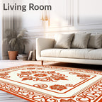 Ornate Floral Crest Pattern Rug