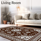 Intricate Floral Star Pattern Rug