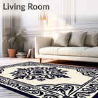 Classic Dark Floral Medallion Rug