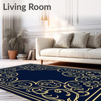 Ornate Swirl Embossed Vintage Rug