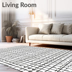 Geometric Lines Abstract Pattern Design Rug