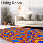 Bold Oval Pattern Abstract Design Rug