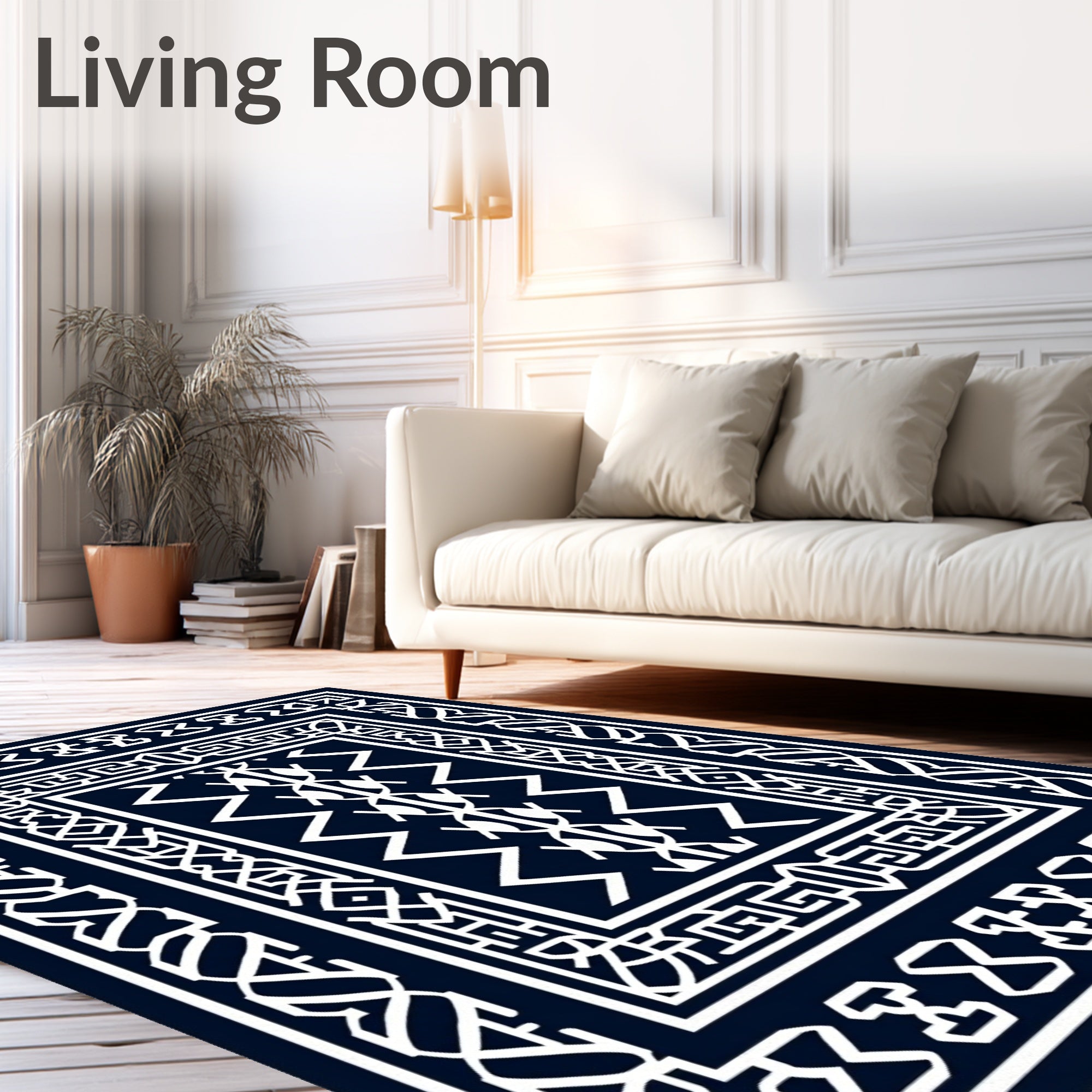 Navajo Inspired Geometric Pattern Rug