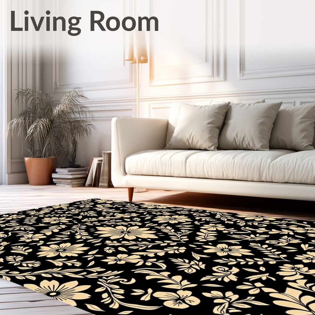 Vintage Floral Damask Pattern Rug