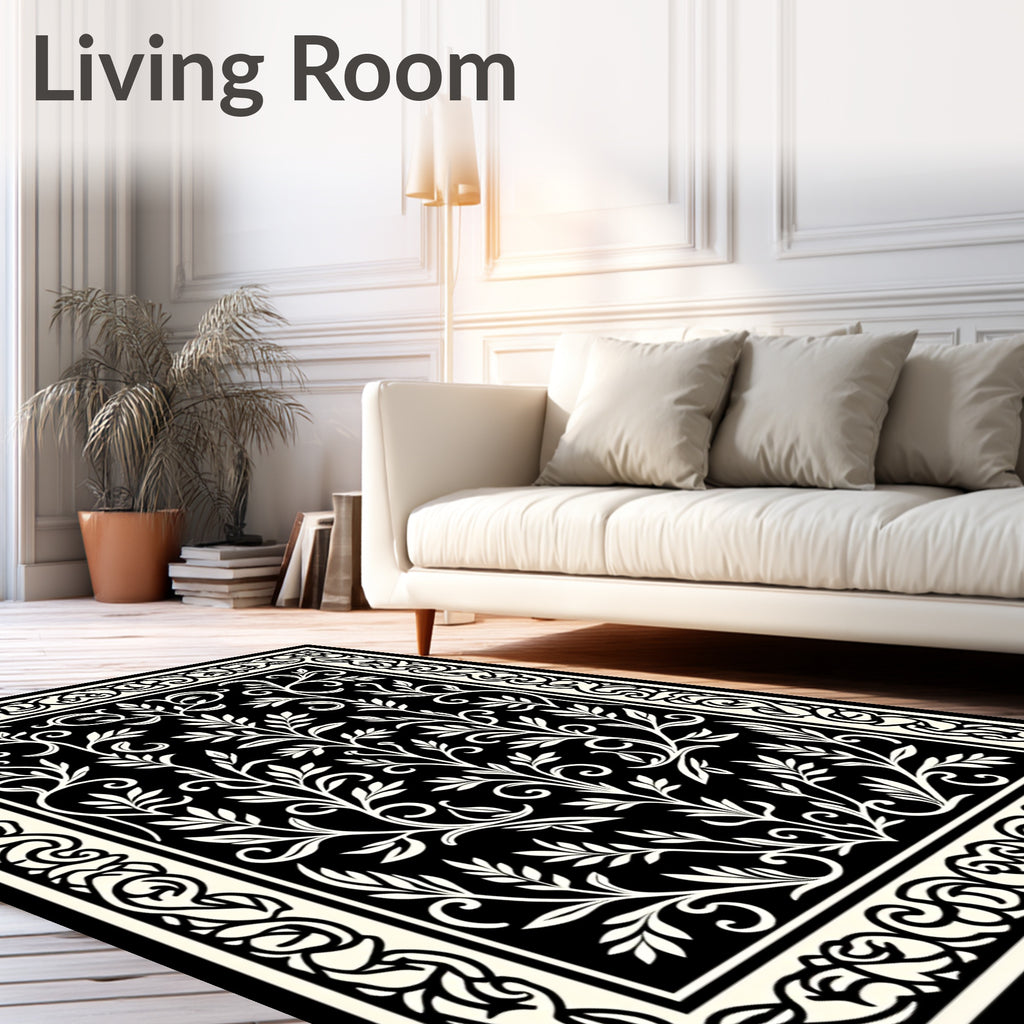 Classic Floral Vine Intricate Design Rug