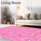 Pink Cartoon Mouse Pattern Design Rug