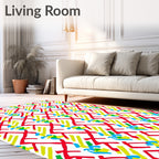 Bold Abstract Geometric Lines Rug