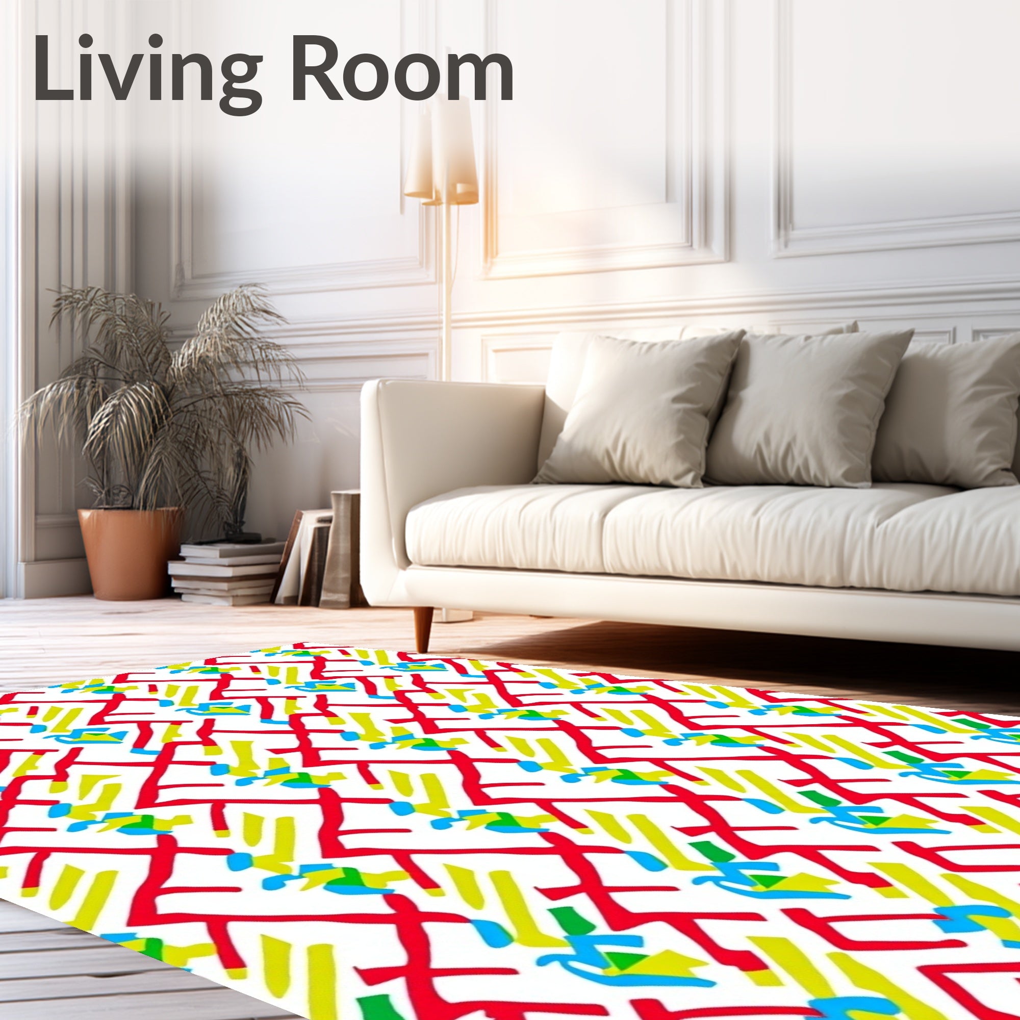 Bold Abstract Geometric Lines Rug