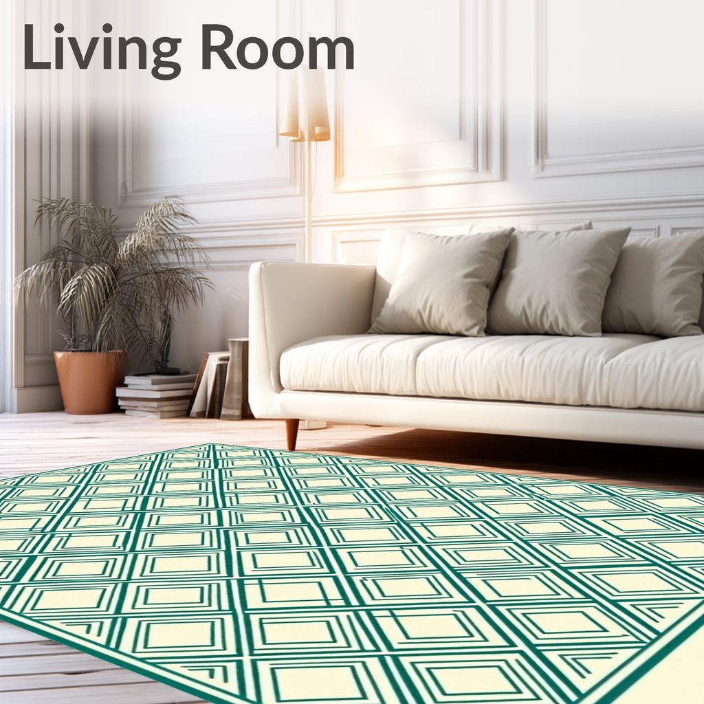 Diamond Pattern Geometric Design Rug