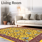 Sunny Floral Vine Decorative Rug