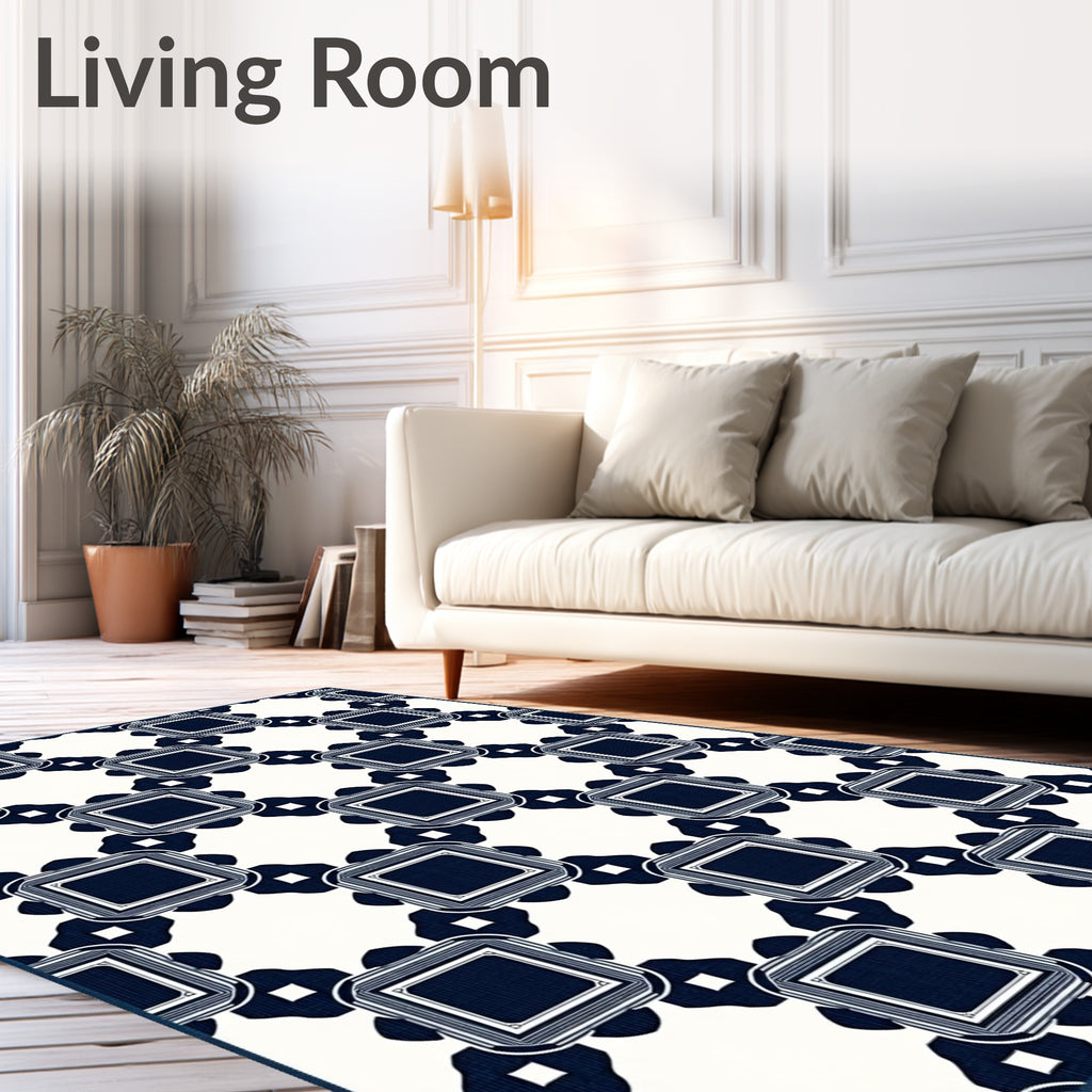 Classic Square With Motif Design Rug