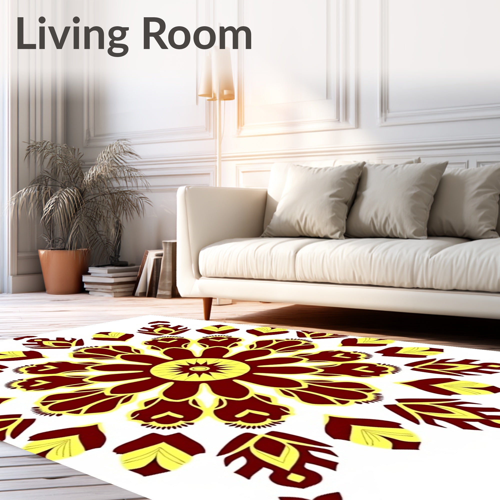 Mandala Floral Patterned Rug