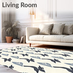 Geometric Bird And Shield Pattern Rug