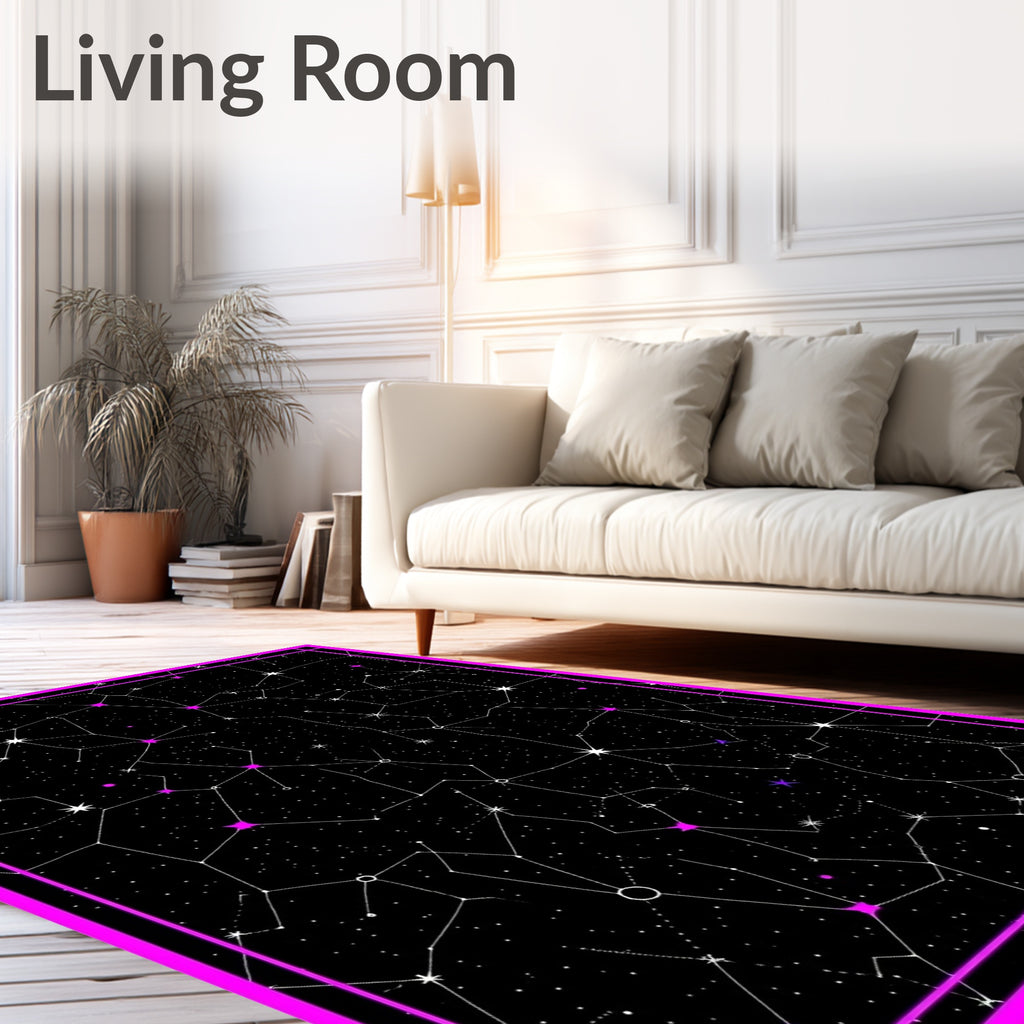 Cosmic Constellation Starry Night Design Rug